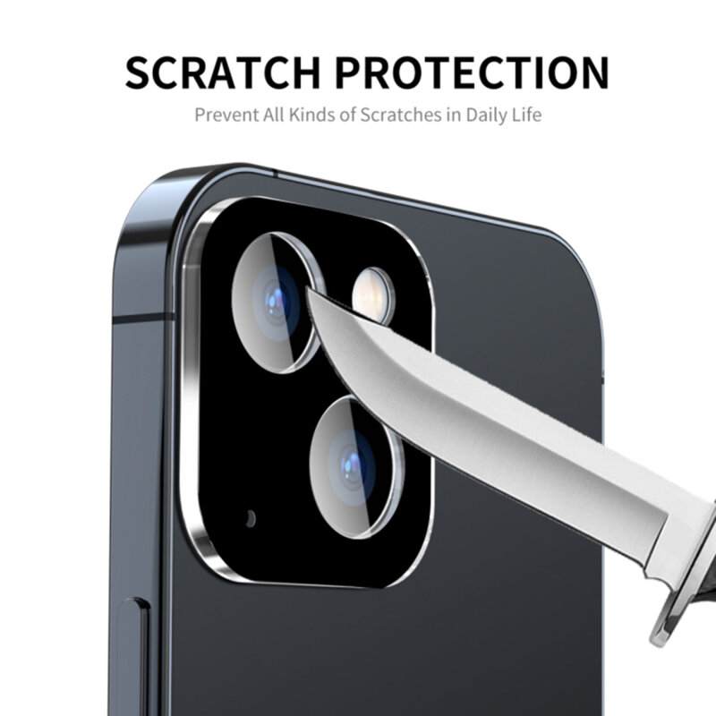 Folie camera iPhone 15 Techsuit Full Glass, negru