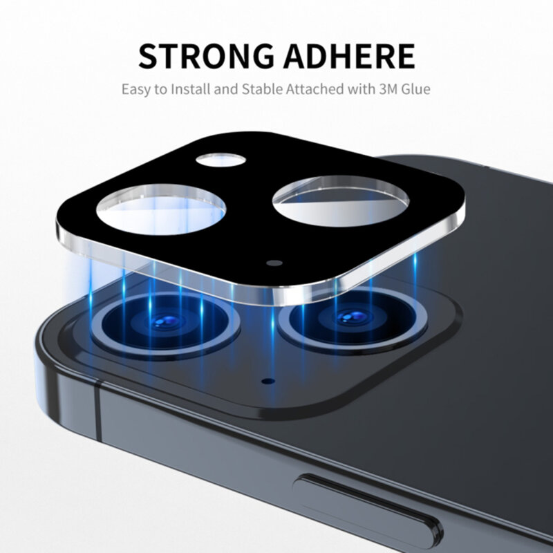 Folie camera iPhone 15 Techsuit Full Glass, negru