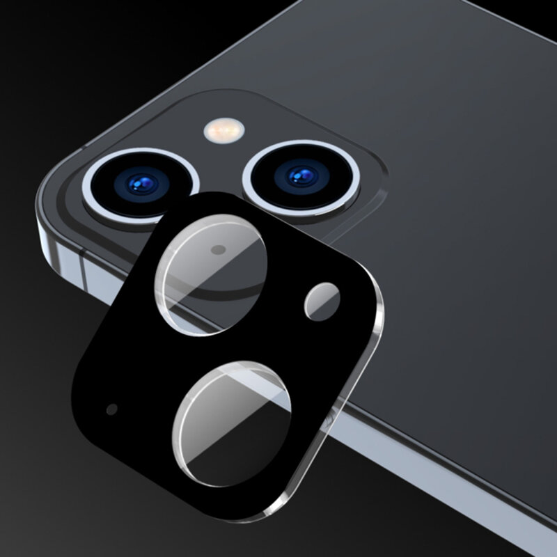 Folie camera iPhone 15 Plus Techsuit Full Glass, negru