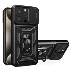 Husa iPhone 15 Pro protectie camera Techsuit CamShield Series, negru