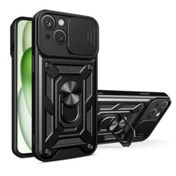 Husa iPhone 15 protectie camera Techsuit CamShield Series, negru