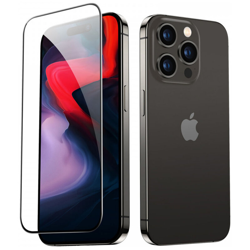 Folie sticla iPhone 15 Pro Max ESR Tempered Glass, negru