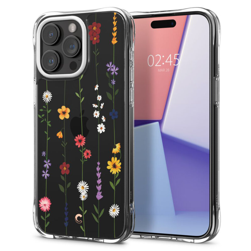Husa iPhone 15 Pro Max Spigen Cyrill Cecile, Flower Garden