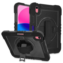 Husa iPad 10 (2022) 10.9 Techsuit StripeShell 360, negru