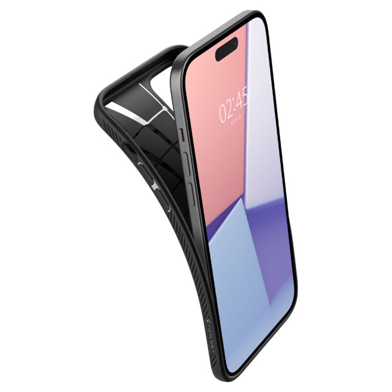 Husa iPhone 15 Spigen Liquid Air, negru