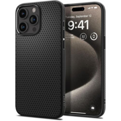 Husa iPhone 15 Pro Max Spigen Liquid Air, negru