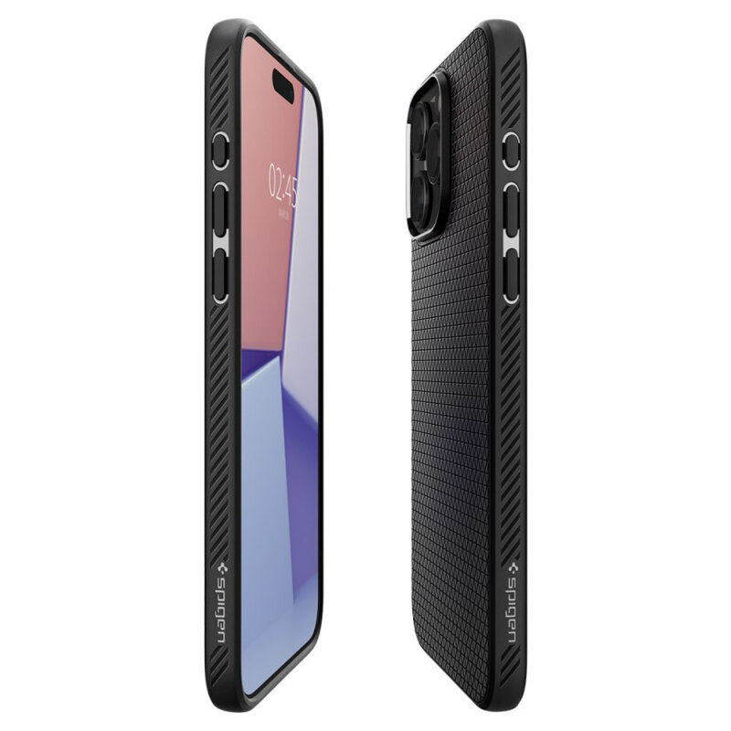 Husa iPhone 15 Pro Max Spigen Liquid Air, negru
