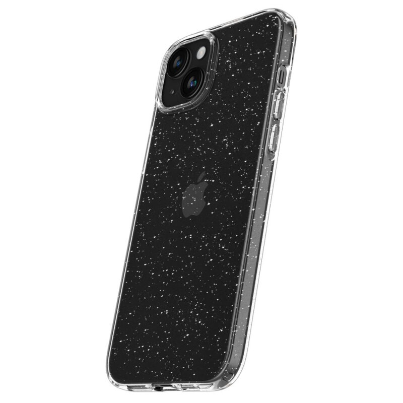 Husa iPhone 15 Spigen Liquid Crystal Glitter, Crystal Quartz