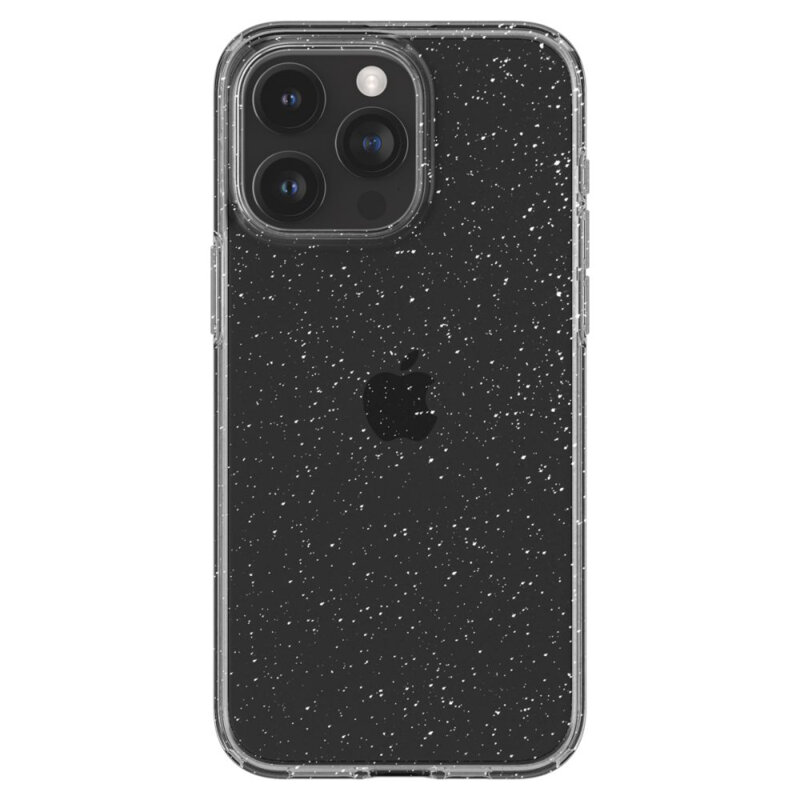 Husa iPhone 15 Pro Spigen Liquid Crystal Glitter, Crystal Quartz