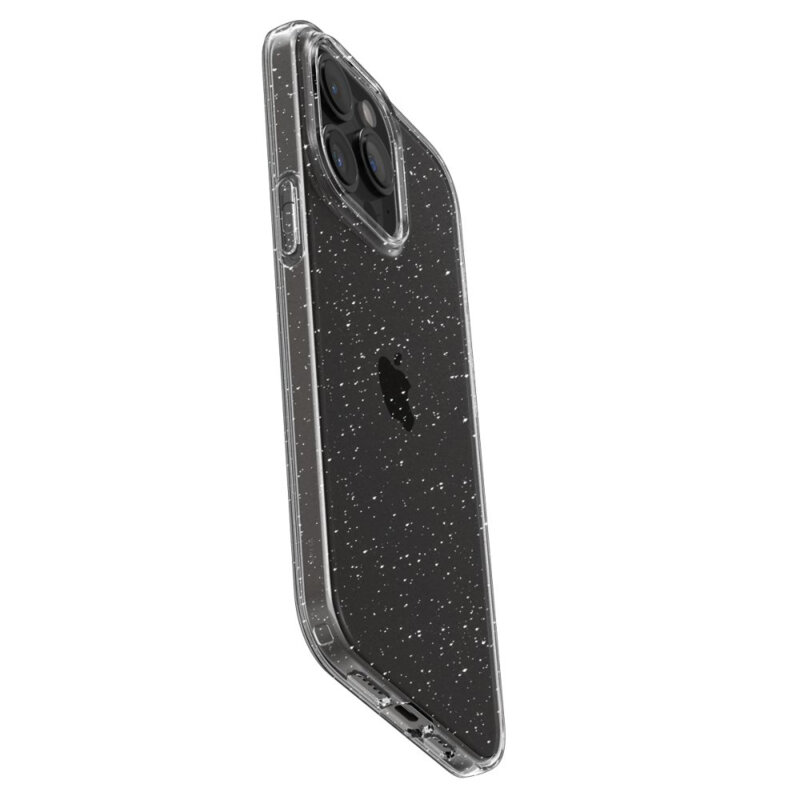 Husa iPhone 15 Pro Max Spigen Liquid Crystal Glitter, Crystal Quartz