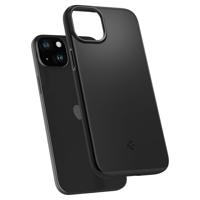 Husa iPhone 15 Plus Spigen Thin Fit, negru
