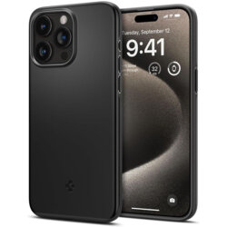 Husa iPhone 15 Pro Max Spigen Thin Fit, negru