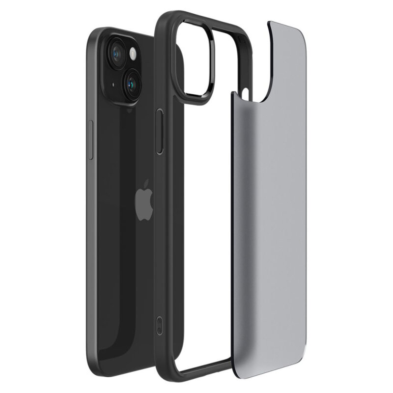 Husa iPhone 15 Spigen Ultra Hybrid, cenusiu