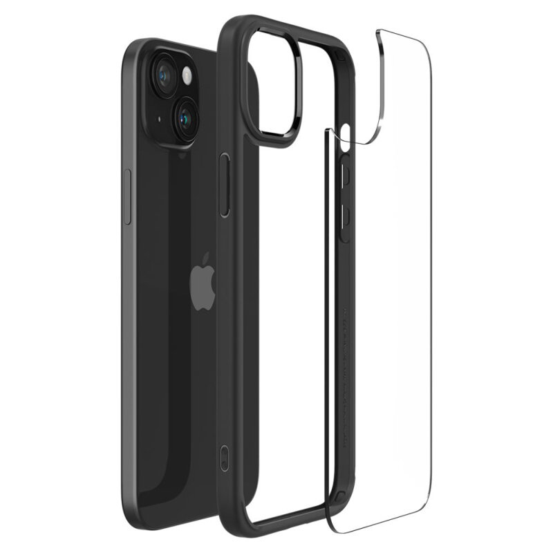 Husa iPhone 15 Spigen Ultra Hybrid, negru