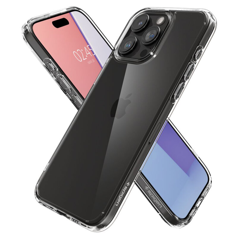 Husa iPhone 15 Pro Max Spigen Ultra Hybrid, transparenta