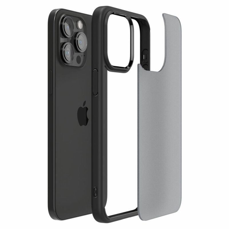 Husa iPhone 15 Pro Spigen Ultra Hybrid, cenusiu