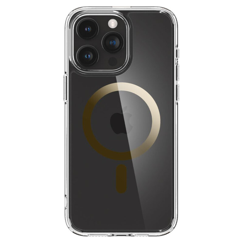 Husa iPhone 15 Pro Spigen Ultra Hybrid MagSafe, auriu
