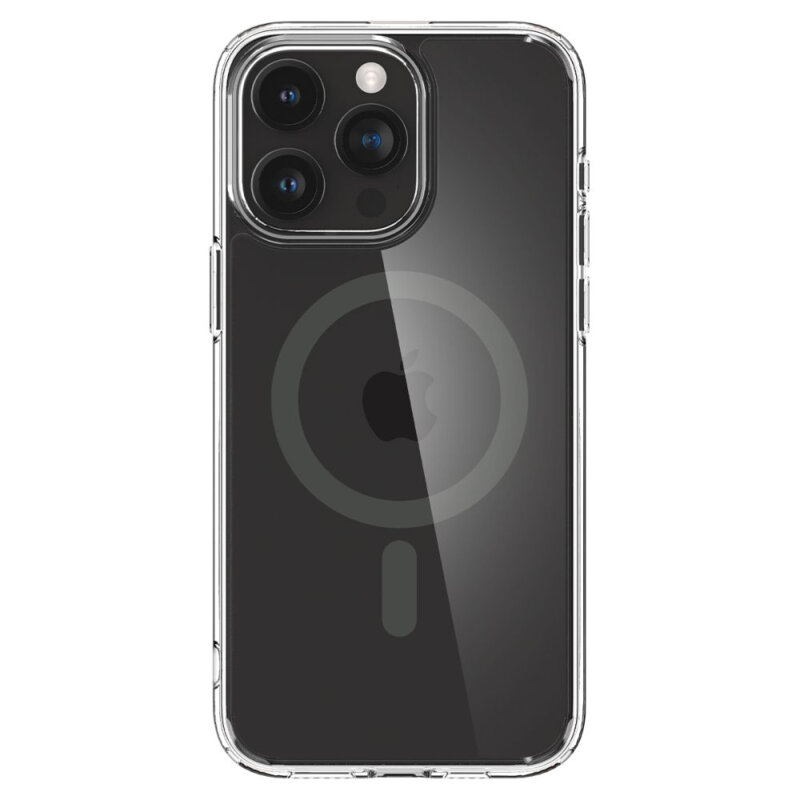 Husa iPhone 15 Pro Spigen Ultra Hybrid MagSafe, gri