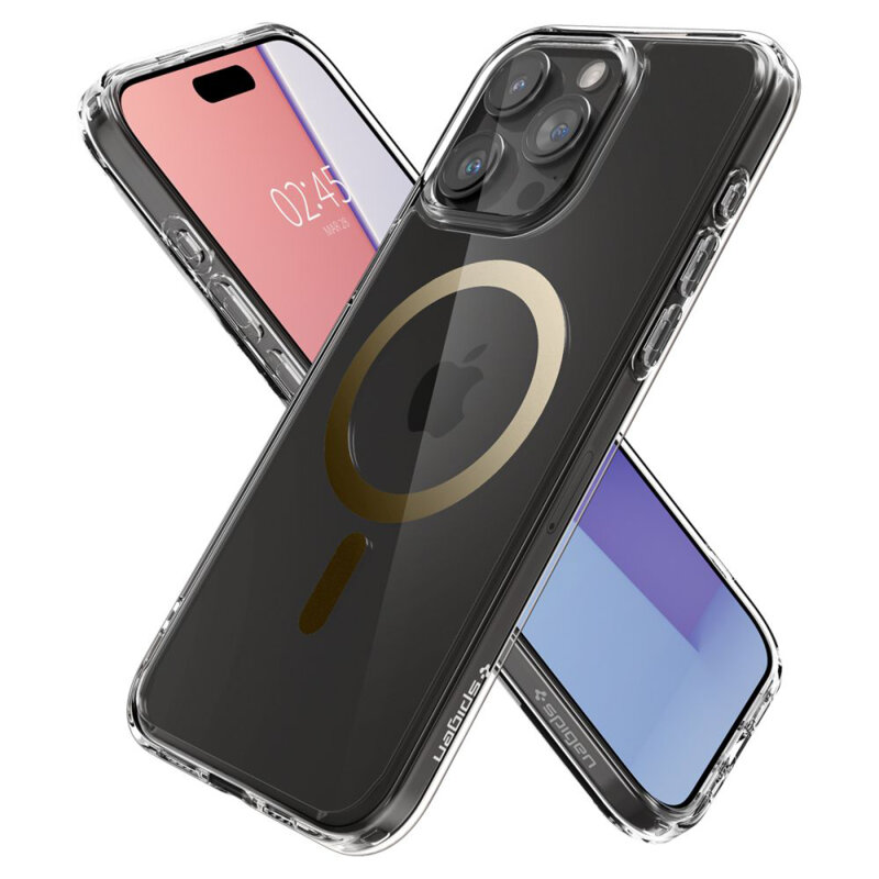 Husa iPhone 15 Pro Max Spigen Ultra Hybrid MagSafe, auriu