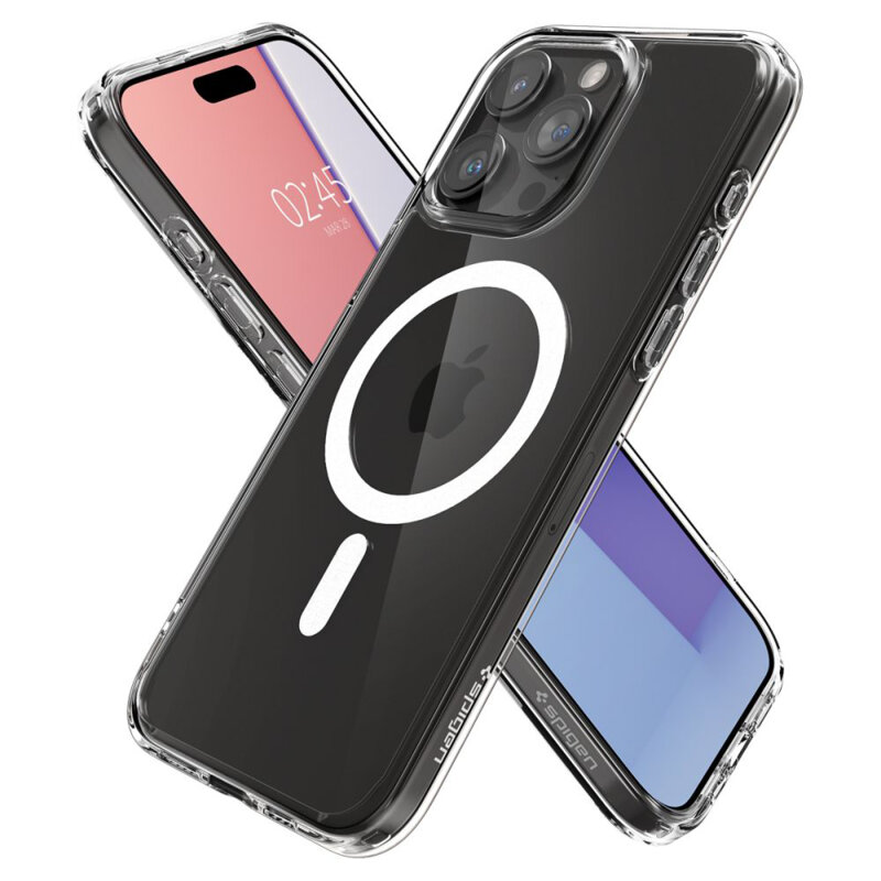 Husa iPhone 15 Pro Max Spigen Ultra Hybrid MagSafe, alb
