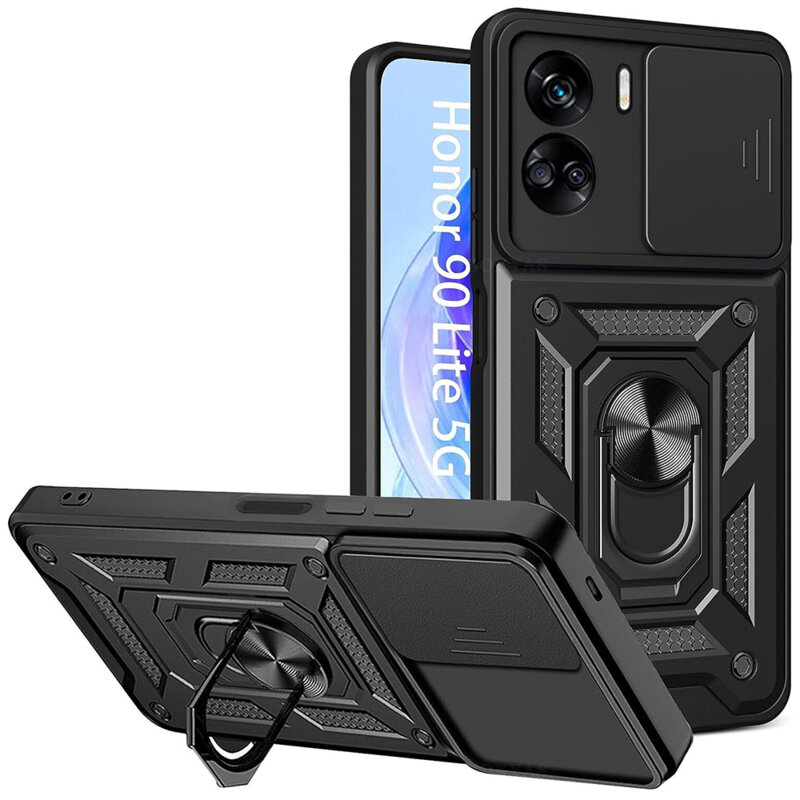 Husa Honor 90 Lite protectie camera Techsuit CamShield Series, negru