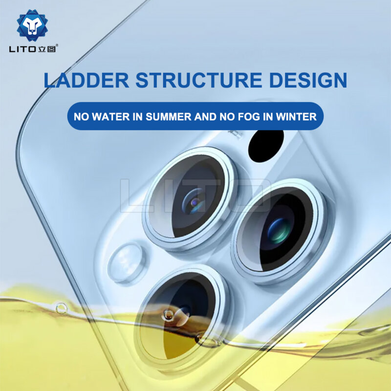 Folie sticla iPhone 15 Camera Protector Lito S+, roz