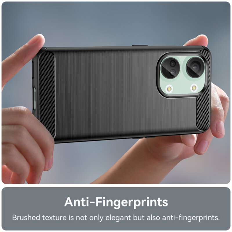 Husa OnePlus Nord 3 Techsuit Carbon Silicone, negru