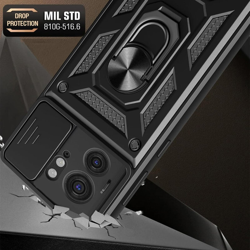 Husa Motorola Edge 40 protectie camera Techsuit CamShield Series, negru