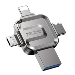 Stick USB, memorie flash externa Yesido FL15, 128GB, gri