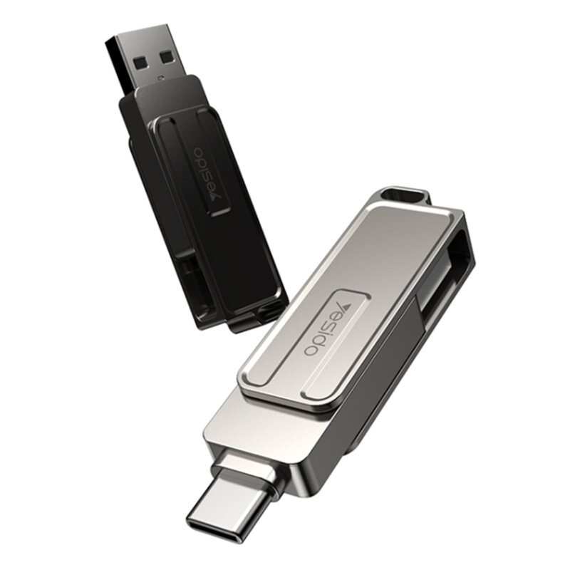 Memorie USB, flash drive Yesido FL17, 5Gbps, 128GB, argintiu