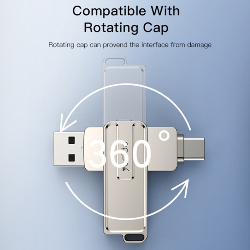 Memorie USB, flash drive Yesido FL17, 5Gbps, 128GB, argintiu