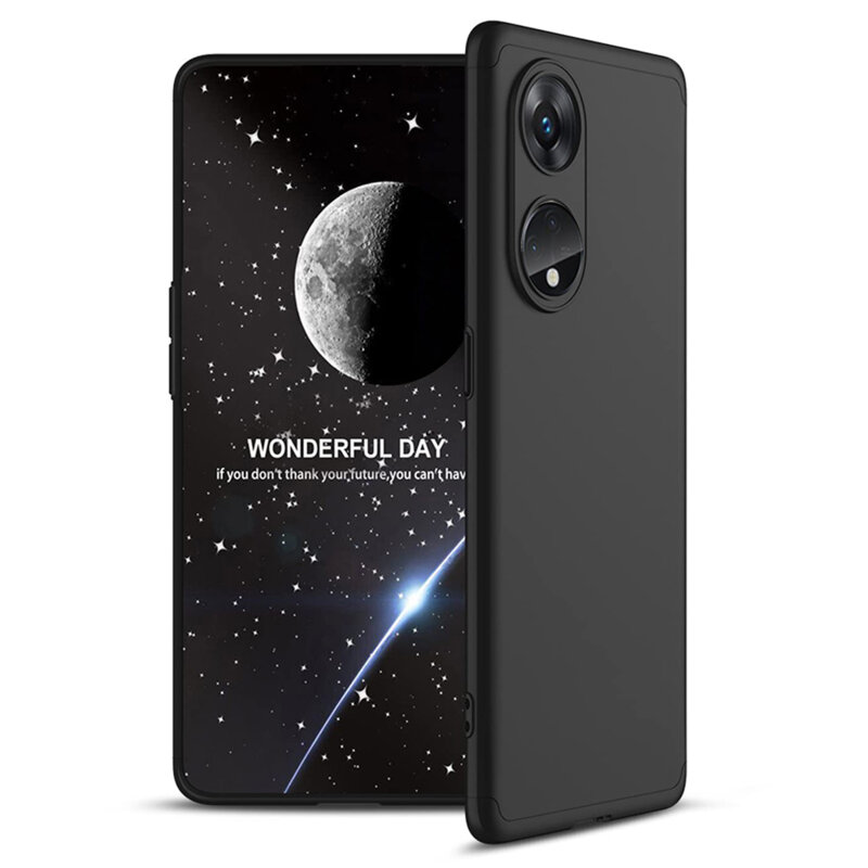 [Pachet 360°] Husa + folie Oppo Reno8 T 5G GKK Original, negru