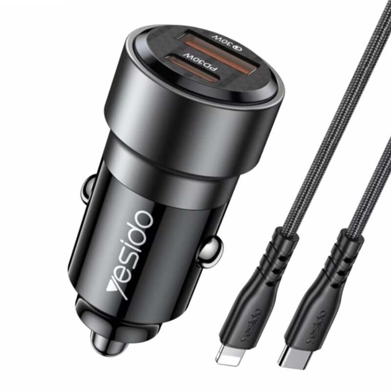 Incarcator pentru masina Fast Charging Yesido Y54, negru