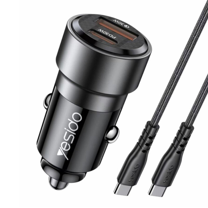 Incarcator pentru masina Fast Charging Yesido Y55, negru