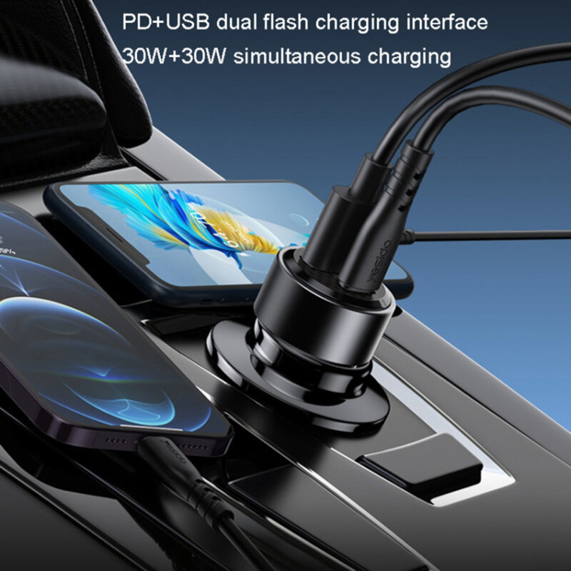 Incarcator pentru masina Fast Charging Yesido Y55, negru