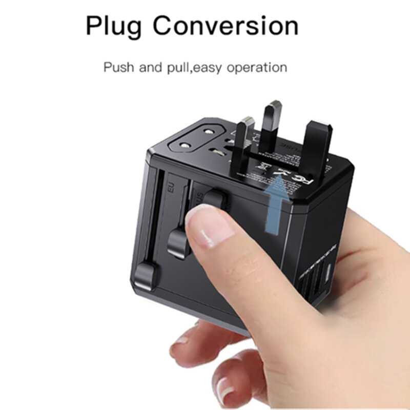 Incarcator priza EU, UK, US, AUS Yesido MC10, 3xUSB, tip C