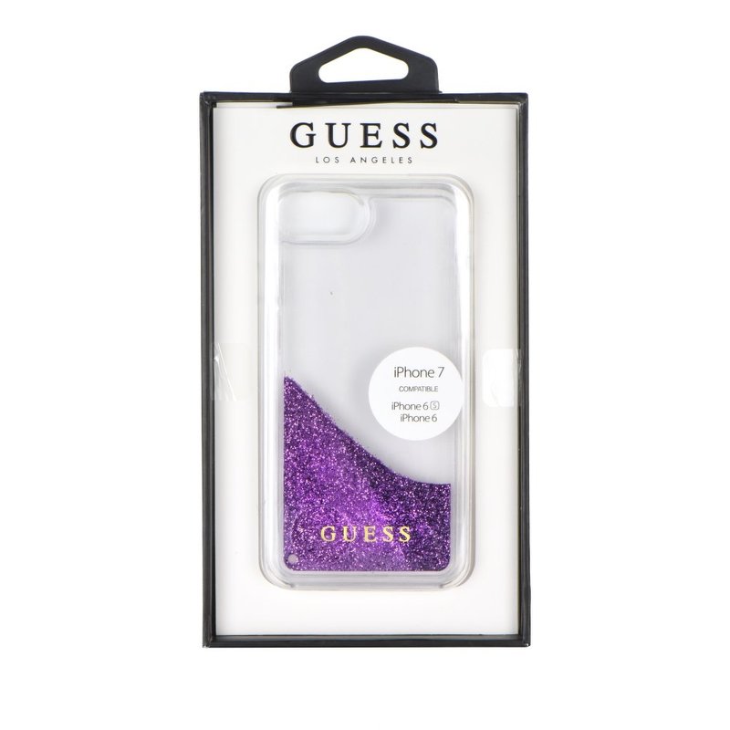 Bumper iPhone 6, 6S Guess Liquid Glitter- Purple GUHCP7GLUTPU