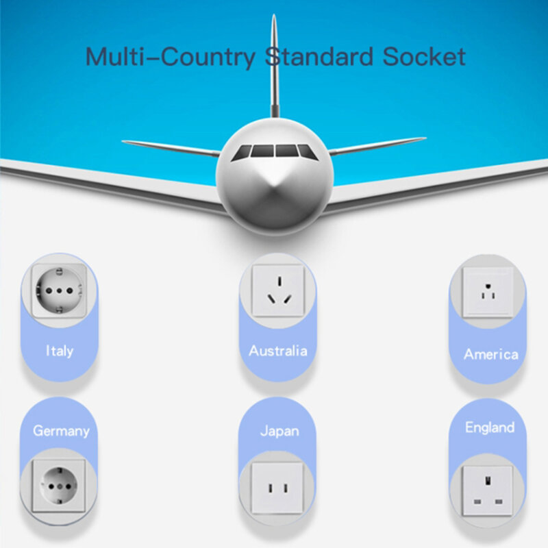 Adaptor calatorie EU, UK, US, AUS Yesido MC09, negru