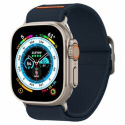 Curea Apple Watch 9 45mm Spigen Fit Lite Ultra, bleumarin