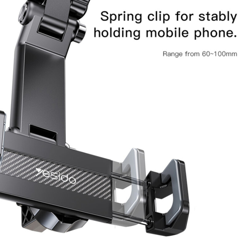 Suport telefon auto pentru parasolar Yesido C194, negru