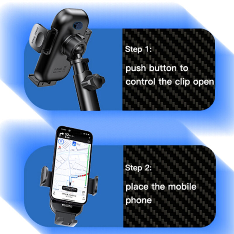 Suport auto cu incarcare wireless bord/parbirz Yesido C197