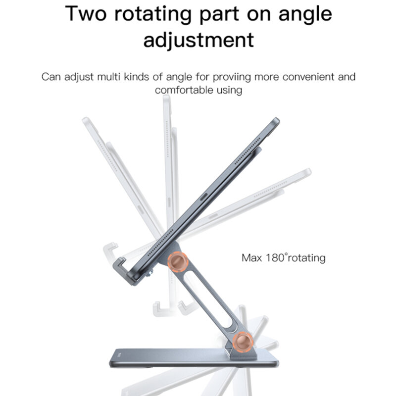 Suport tableta/telefon birou, aluminiu Yesido C185, argintiu