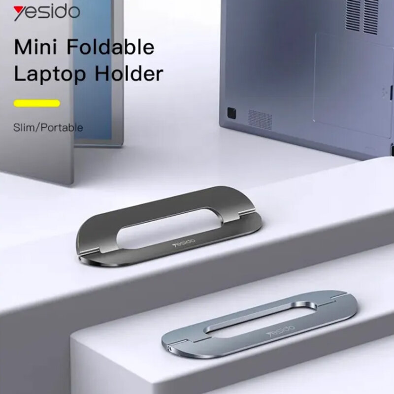 Suport laptop birou, stand notebook Yesido LP03, gri