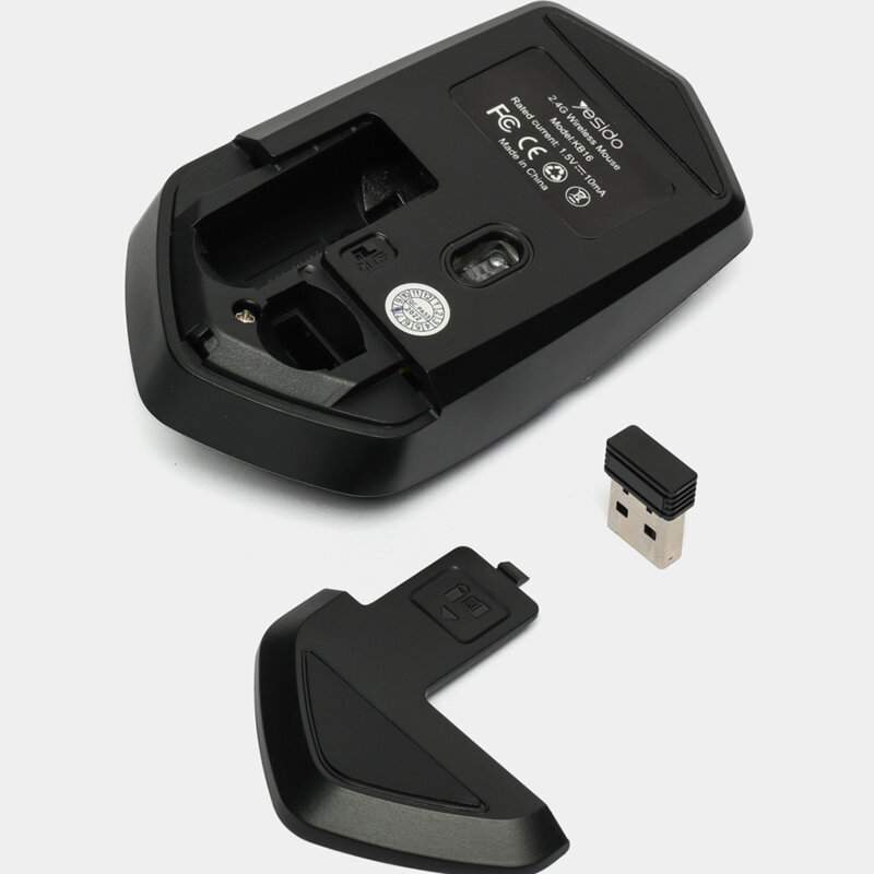 Mouse wireless pentru laptop, PC Yesido KB16, negru