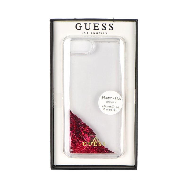 Bumper iPhone 6 Plus, 6S Plus Guess Liquid Glitter- Red GUHCP7LGLUFLRA