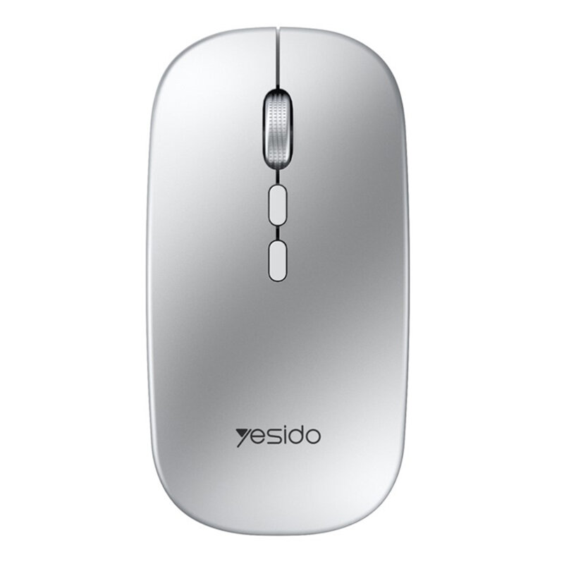 Mouse Wireless pentru laptop, PC, 1600DPI Yesido KB15, argintiu