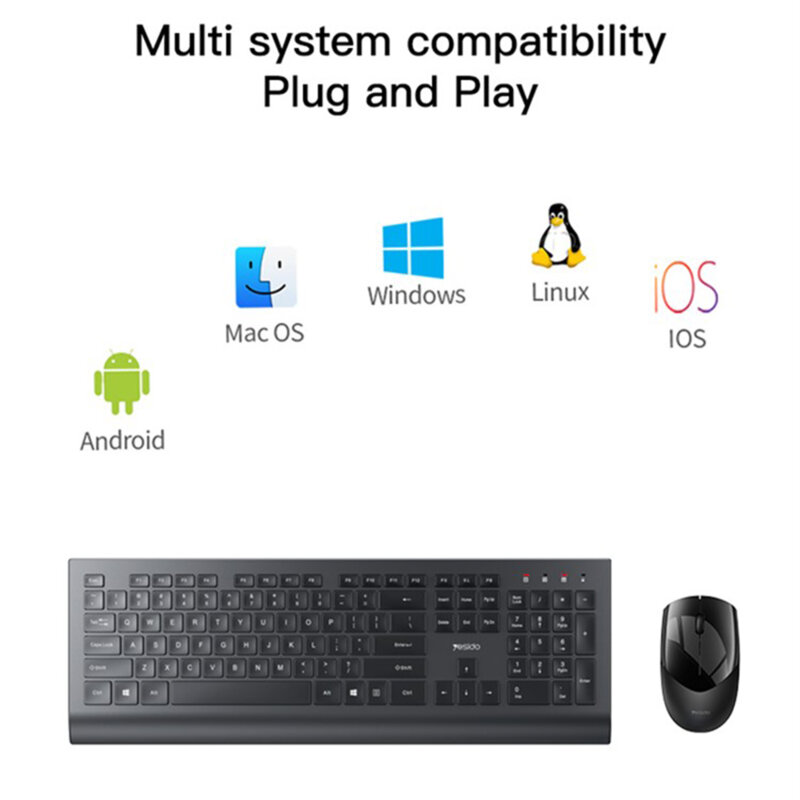 Tastatura wireless + mouse fara fir Yesido KB13, negru