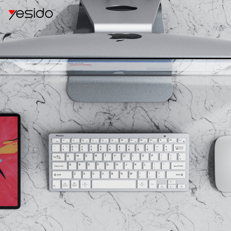 Mini tastatura inteligenta wireless Yesido KB11, alb