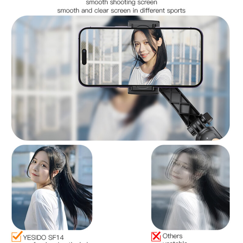 Selfie stick cu telecomanda si trepied Yesido SF14, negru