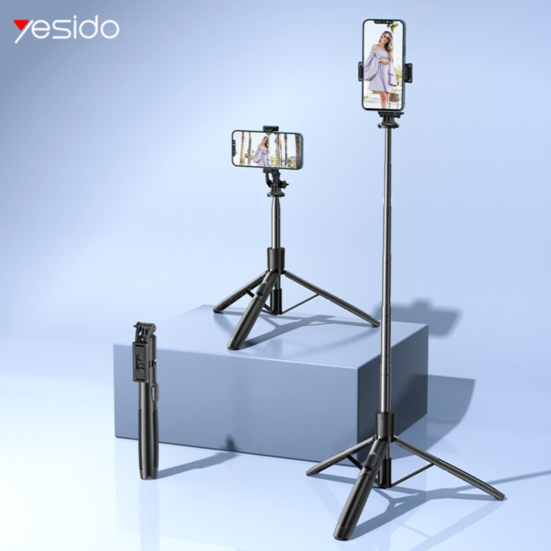 Selfie stick trepied cu telecomanda Yesido SF13, negru
